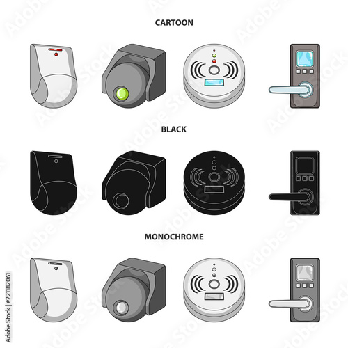 Vector design of cctv and camera symbol. Set of cctv and system stock vector illustration.