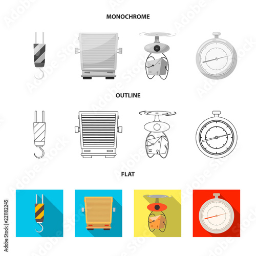 Isolated object of goods and cargo sign. Collection of goods and warehouse vector icon for stock.