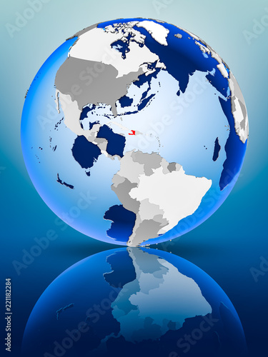 Haiti on globe