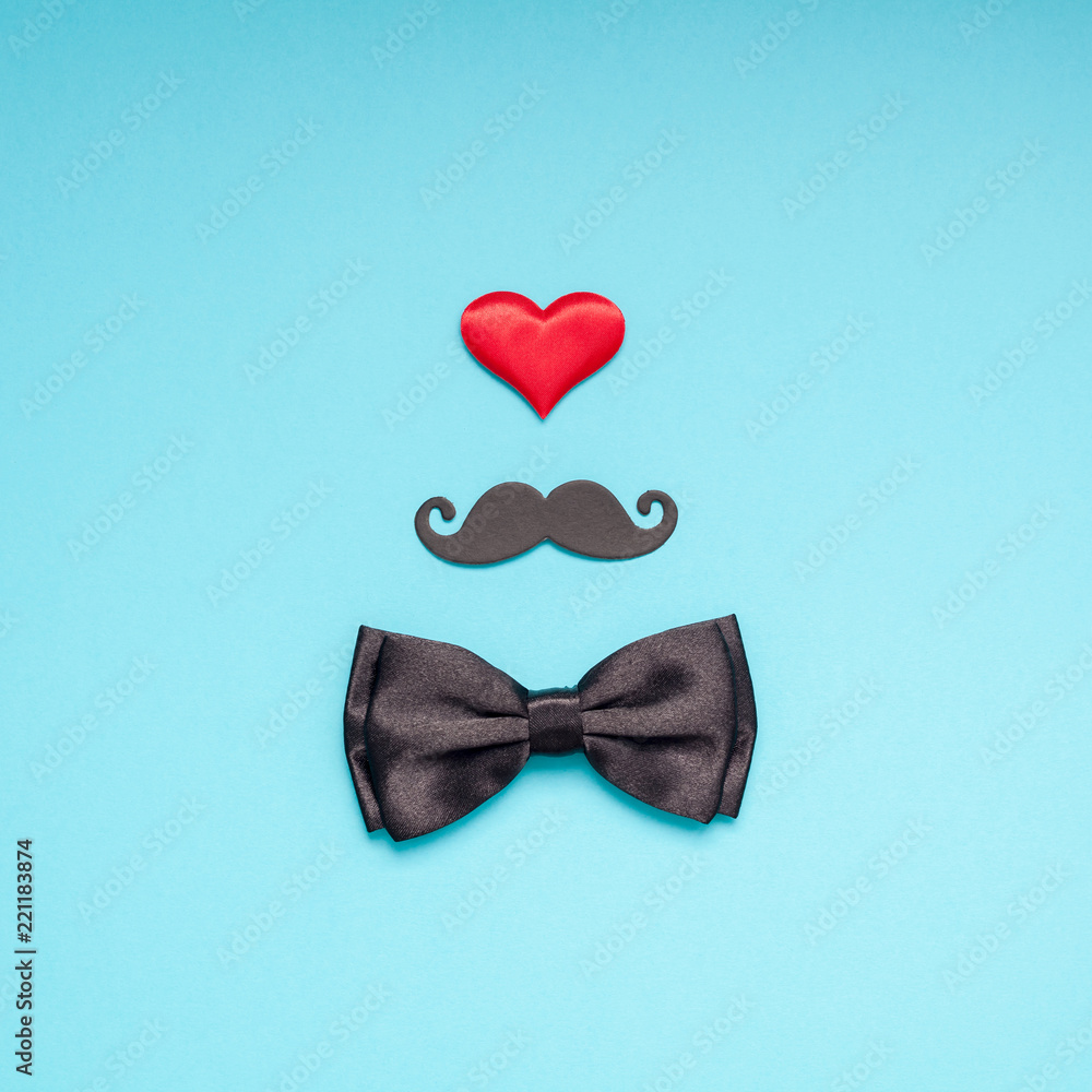 Paper moustaches for men fathers dad concept Paper moustaches for men fathers dad concept