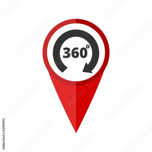 Panorama 360 red pointer vector icon Free Download Panorama 360 red pointer vector icon - GFXLoad
