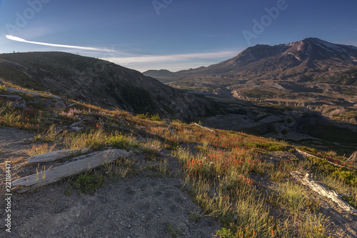 Beautiful Mount St. Helens National Volcanic Monument in Washington State, U.S.A. photo