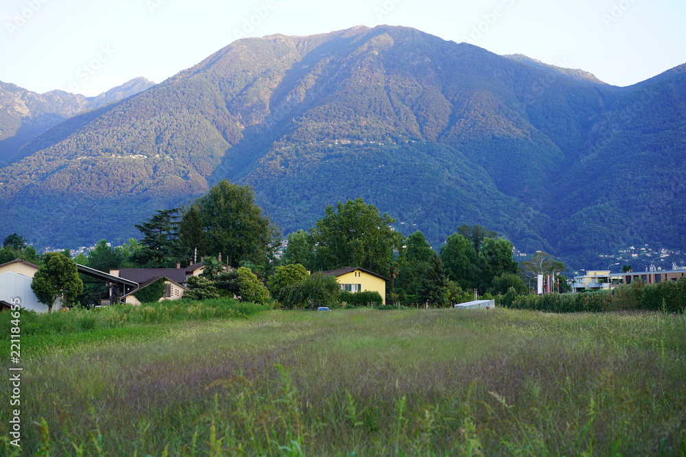 Evening landscape view in Ascona