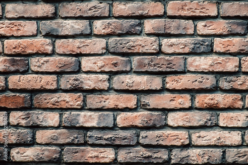 Photo of close-up of red brick wall