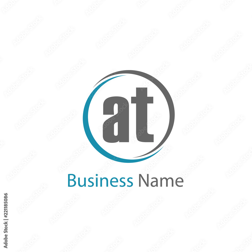 Initial Letter AT Logo Template Design Initial Letter AT Logo Template Design