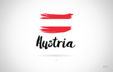 austria country flag concept with grunge design icon logo
