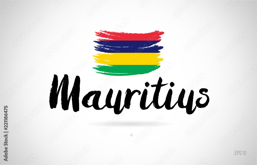 mauritius country flag concept with grunge design icon logo mauritius country flag concept with grunge design icon logo