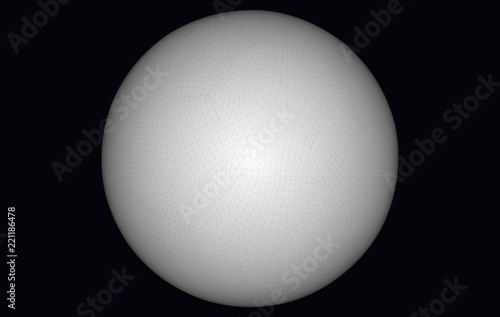 white leather ball 3D rendering