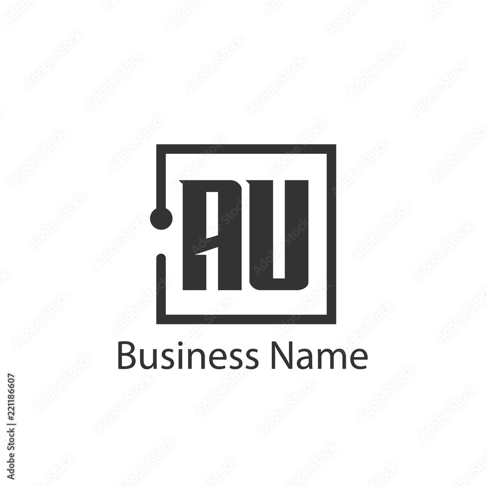 Initial Letter AU Logo Template Design Initial Letter AU Logo Template Design