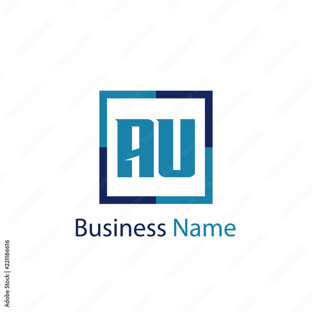 Initial Letter AU Logo Template Design Initial Letter AU Logo Template Design