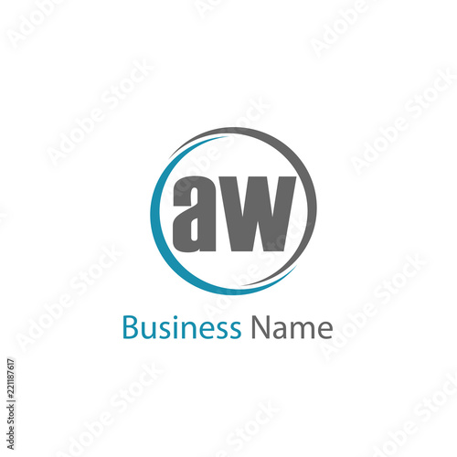 Initial Letter AW Logo Template Design Free Download Initial Letter AW Logo Template Design - GFXLoad