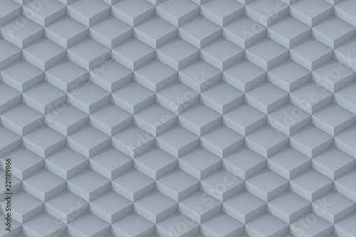 Grey Square Abstract Background. Cube Background. 3D Render Background