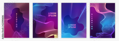 set of modern vector banners. blend design. Fluid