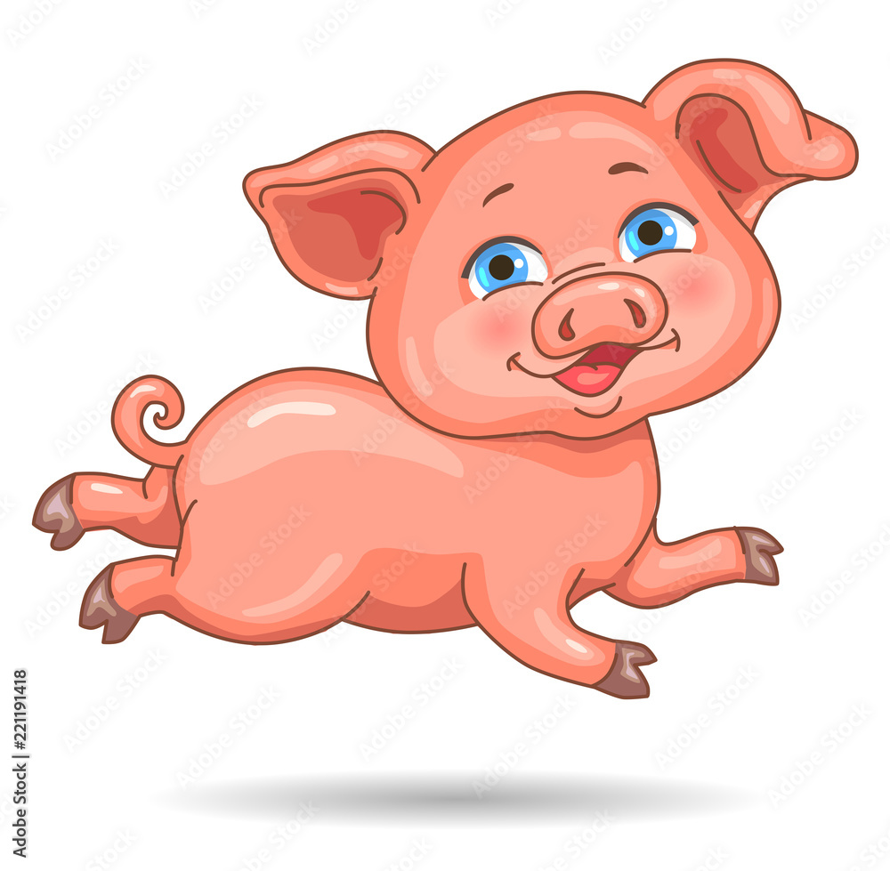 Little cute pink piggy Little cute pink piggy