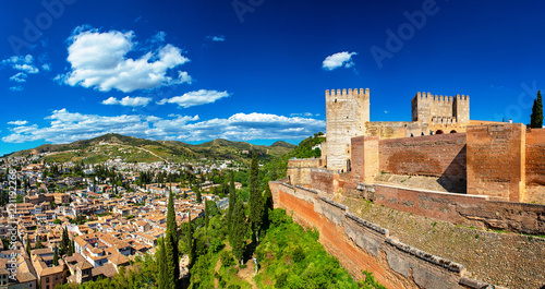 Panoramic view from the famous Alhambra, Granada