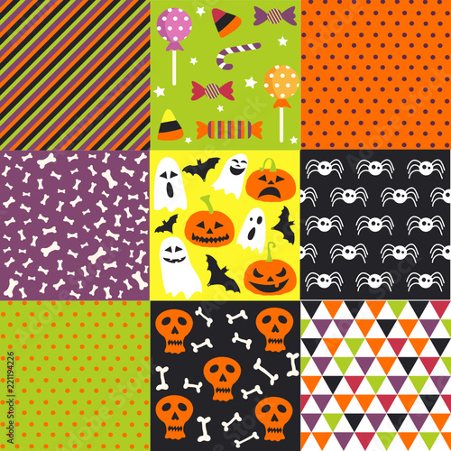 Halloween set, patterns photo