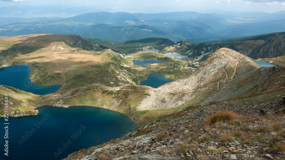 Amazing Panorama of The Seven Rila Lakes, Bulgaria