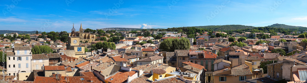 Panoramic view of Salon de Provence , South of France.