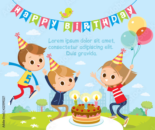 Birthday party with children