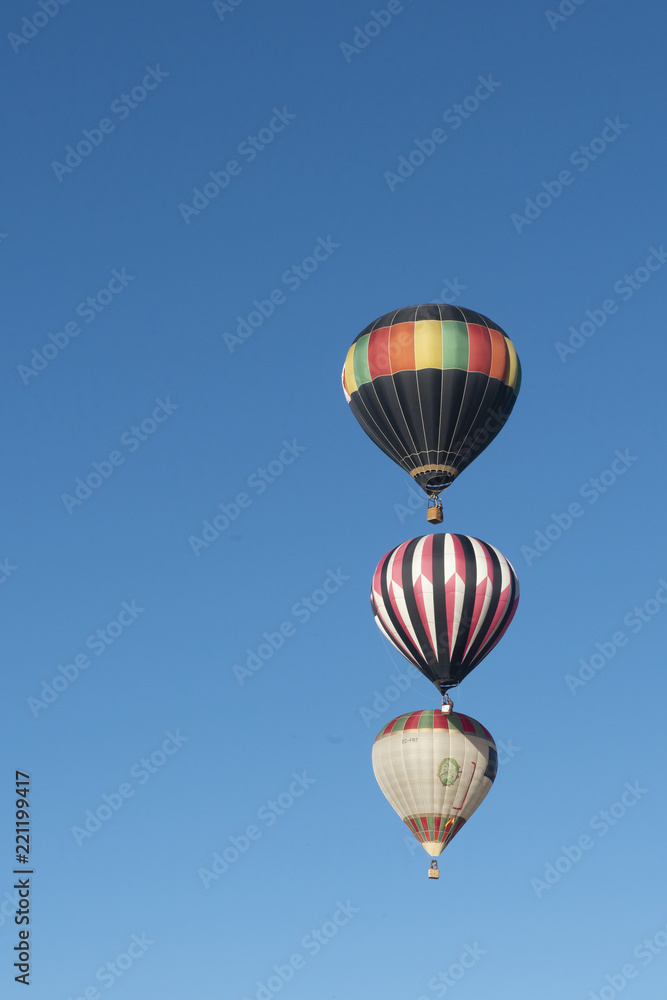 Naklejka premium Globos aerostáticos en Festival de Globos en León Guanajuato