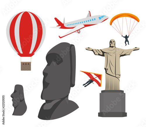 Set of world monuments
