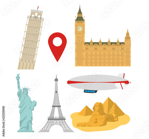 Set of world monuments