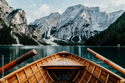 Obraz Łódź wiosłowa na Pragser Wildsee