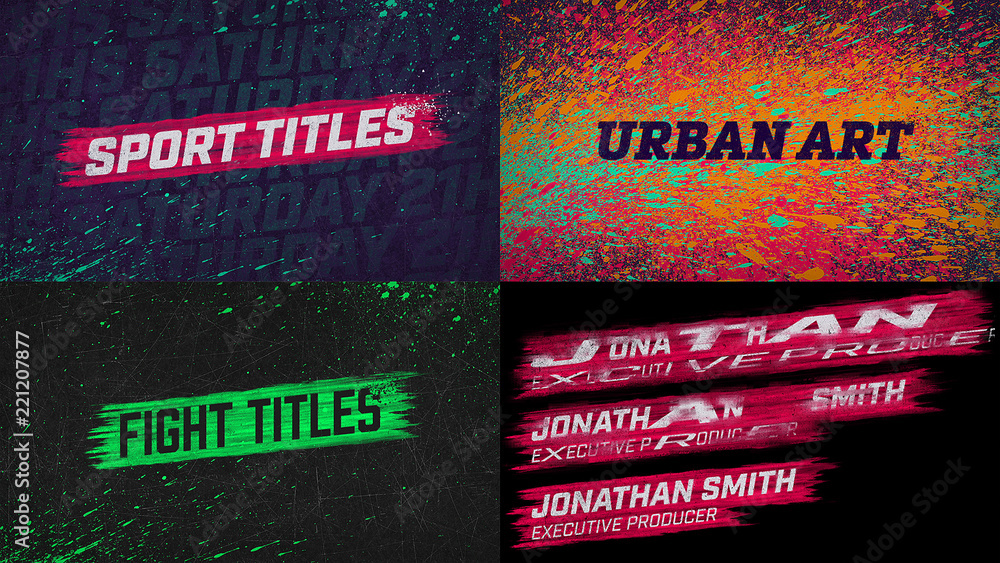 Grunge Paint Title Stock Template | Adobe Stock