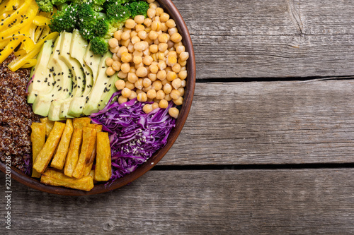 Healthy vegan salad . Buddha bowl