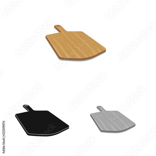 Vector illustration of pizza and food sign. Collection of pizza and italy vector icon for stock.