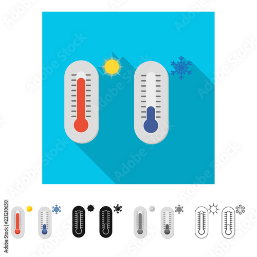 Isolated object of weather and weather symbol. Collection of weather and application vector icon for stock.