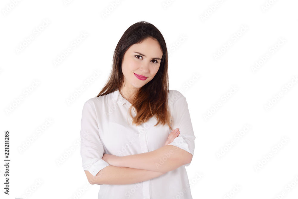 Portrait of young latin woman in a studio. Portrait of young latin woman in a studio.