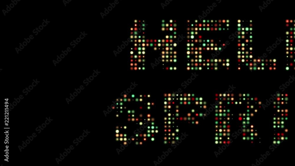 Hello spring led text Hello spring led text