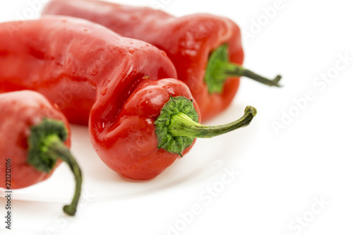 red hot pepper on white background