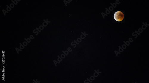 La Luna Rossa nella sua fase di Eclissi Lunare photo