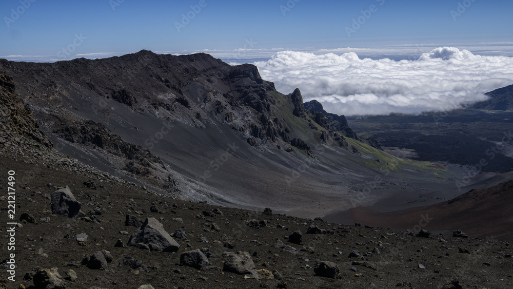 Above the clouds in the volcano