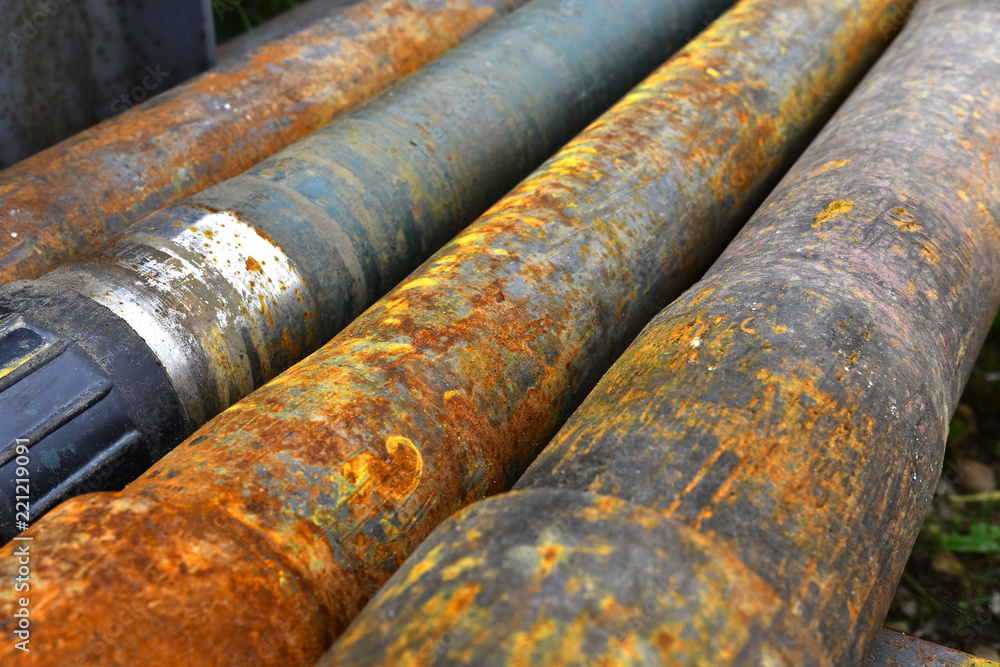 Used Industrial Steel Piping Background Used Industrial Steel Piping Background