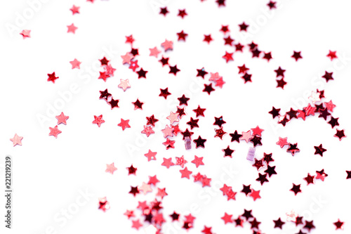 a lot of Christmas stars on a white background
