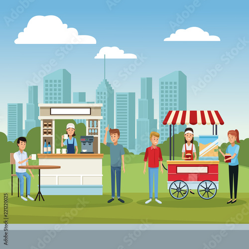 Coffee shop and customers