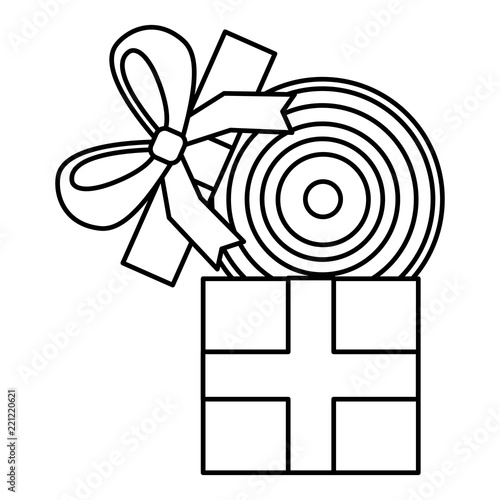 gift box with vinyl disk surprise