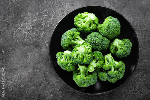 Broccoli. Fresh broccoli on plate