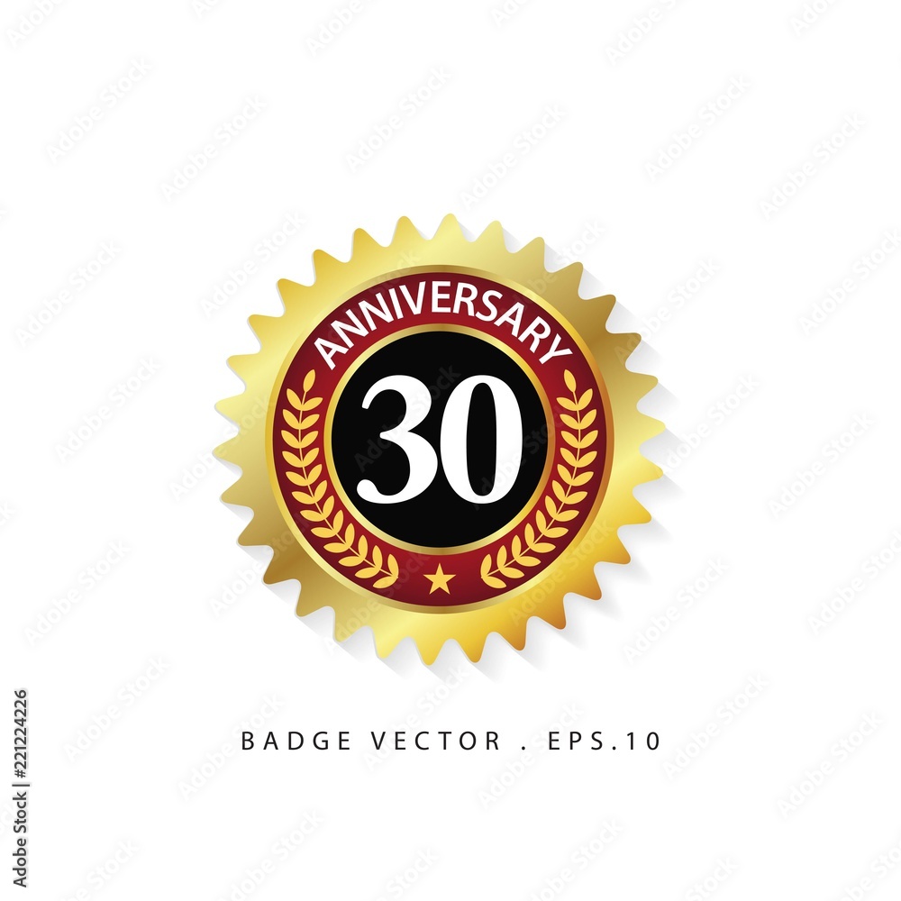 Fototapeta premium Anniversary 30 Vector Template Design Illustration