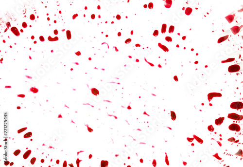 drop of blood on white background
