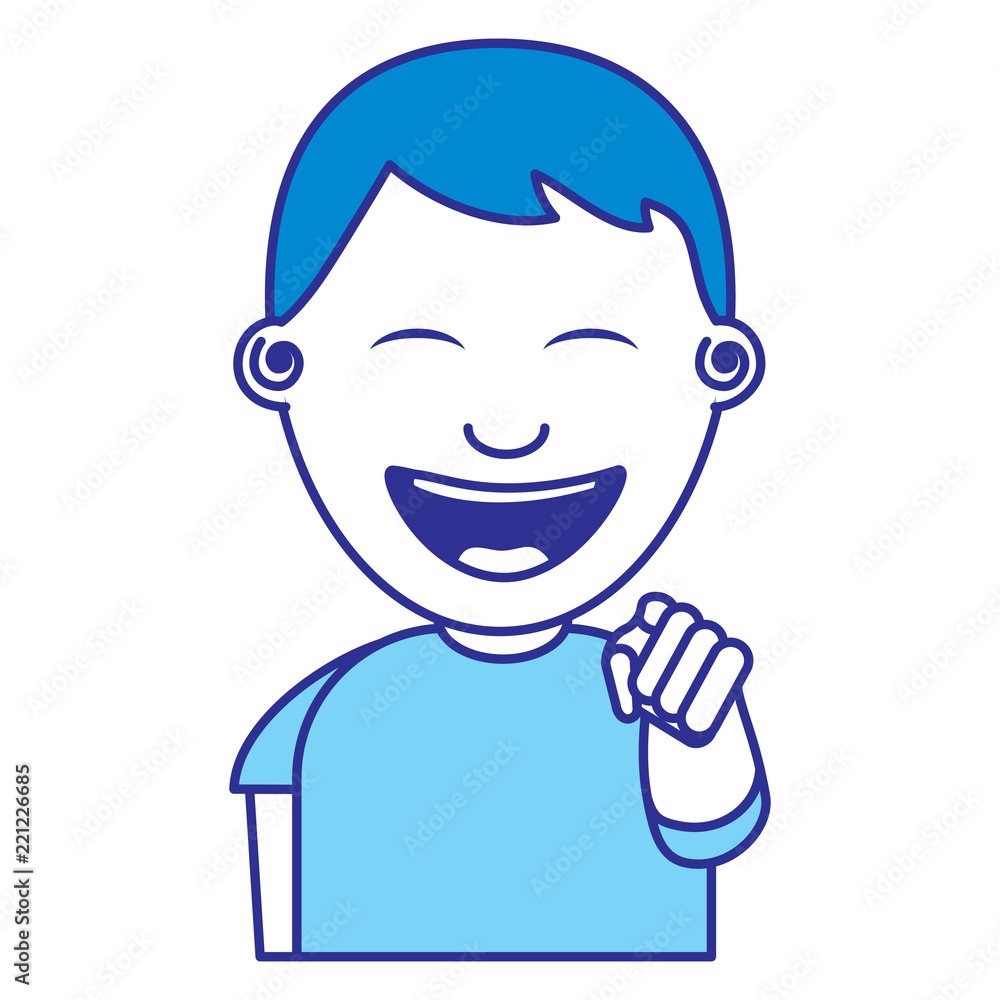 portrait of happy young teenager boy smiling pointing with finger portrait of happy young teenager boy smiling pointing with finger