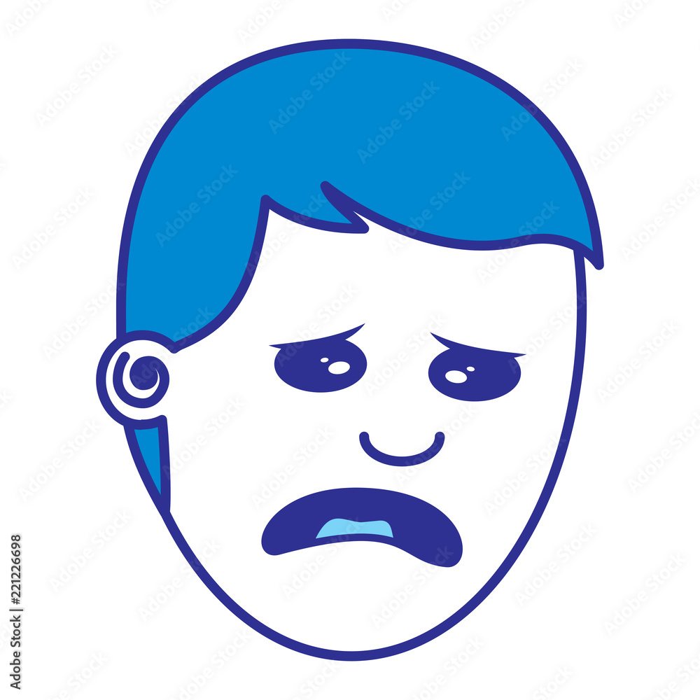 depressed and sad young face man depressed and sad young face man