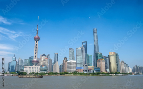 Shanghai city skyline, Panoramic view of shanghai city