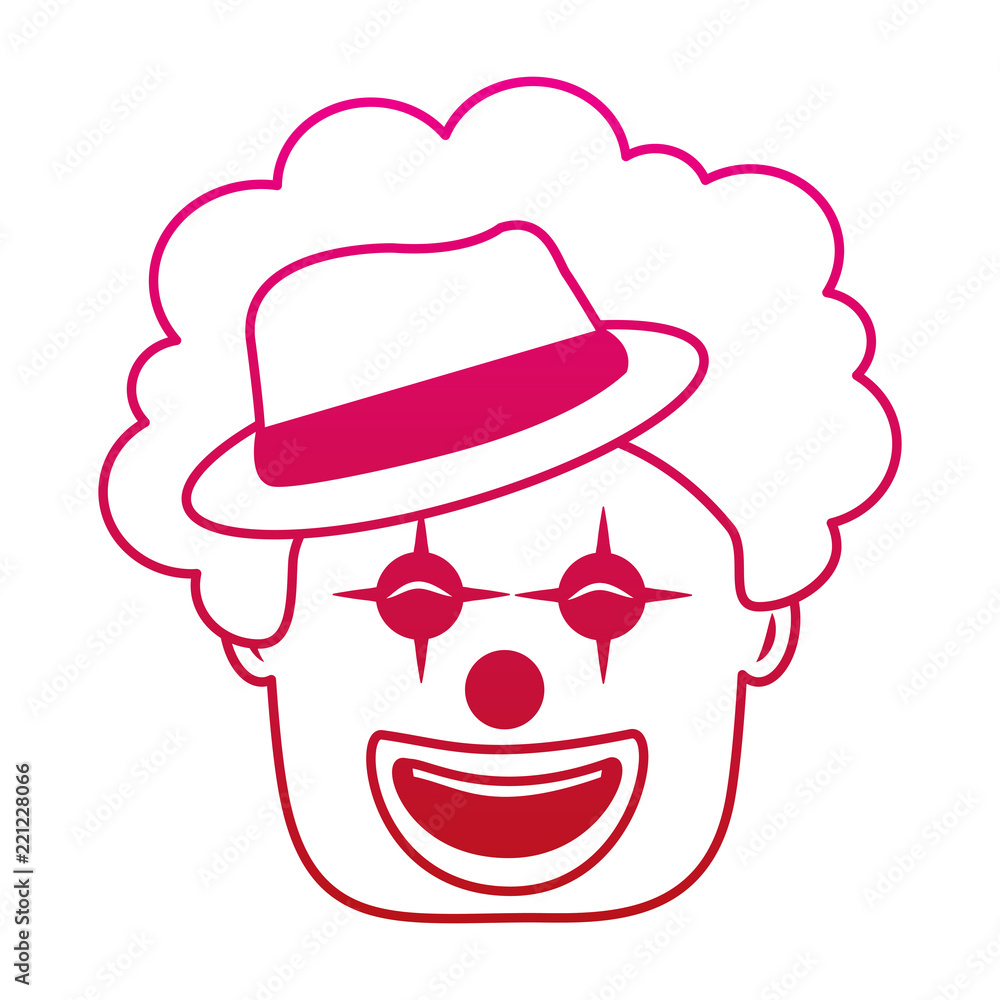 smiling clown face with hat and hair funny smiling clown face with hat and hair funny