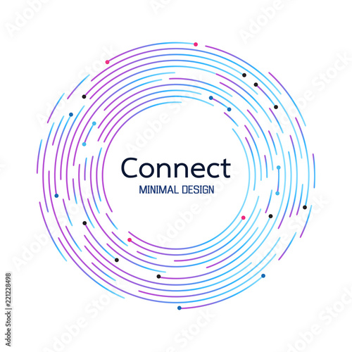 Abstract network connection. icon logo design. Vector Illustration