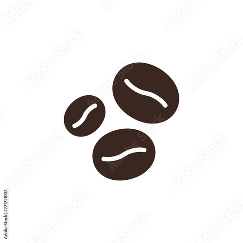 Coffee beans isolated linear logo. Cafe and restaurant menu design. Coffee house outline web pictogram. Coffee shop icon element. Turkish coffee or natural espresso ingredient. Hot drinks vector sign