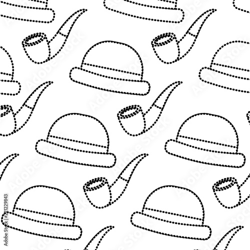 classic hat and tobacco pipe hipster style wallpaper